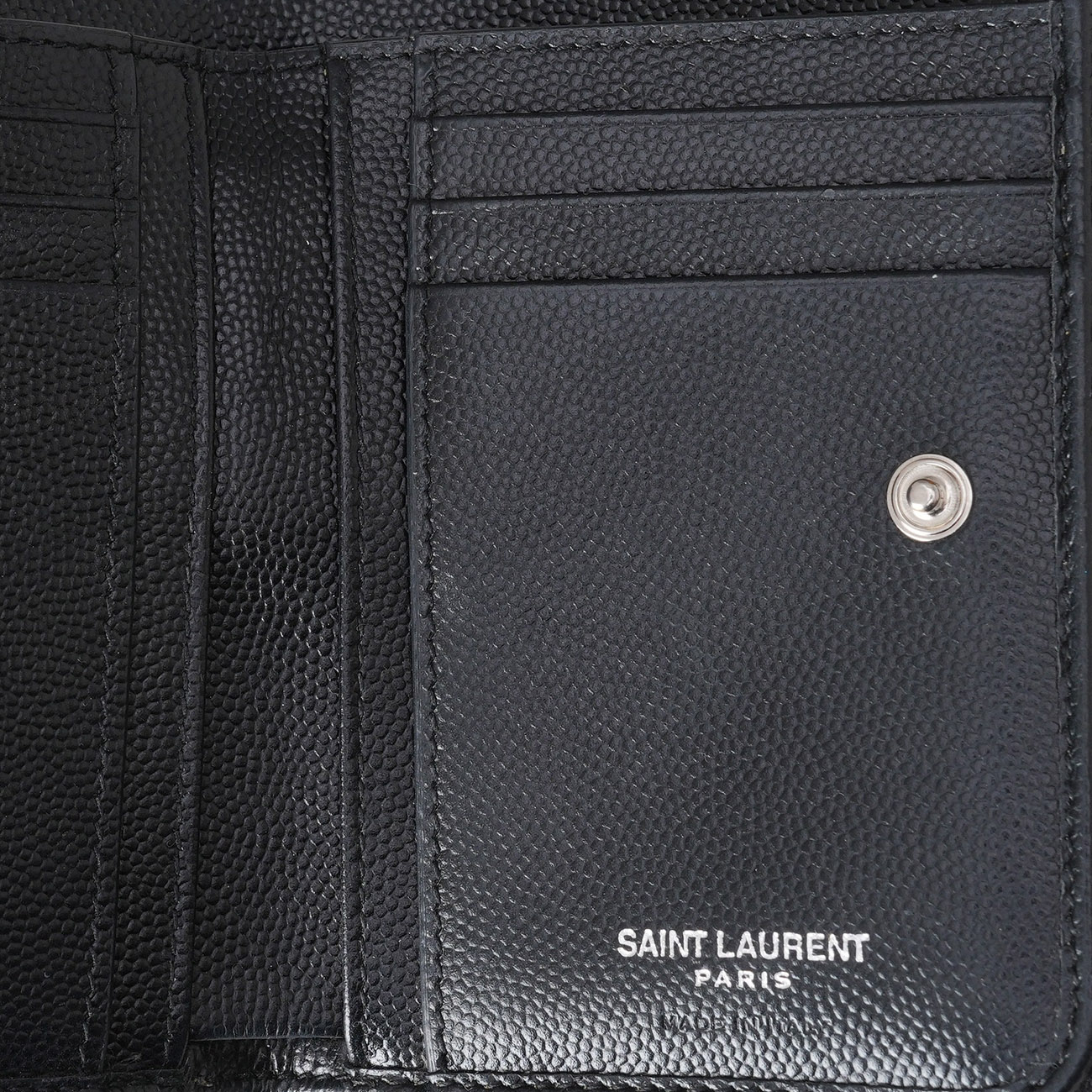 YVES SAINT LAURENT(USED)생로랑 403723 모노그램 쉐브론 컴팩트 반지갑